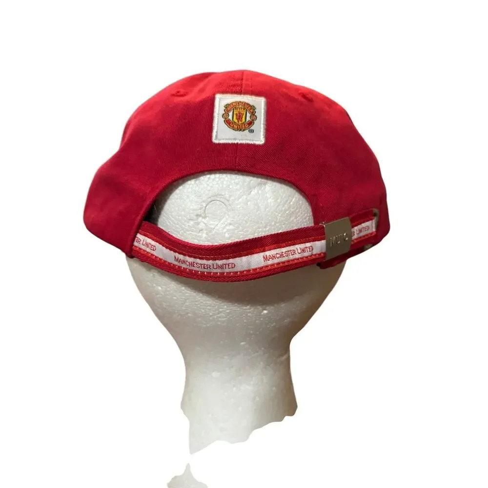 Manchester United Football Club Soccer Adjustable Sports Hat Cap Red Logo